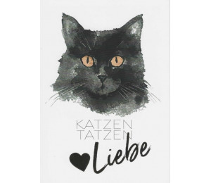 Postkarte - Katzen Tatzen Liebe